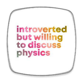 Physics - Square fridge magnet - white - Front