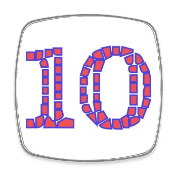 10. 10 YEARS. 10th ANNIVERSARY. 10 YEAR ANNIVERSARY. - Square fridge magnet - white - Front