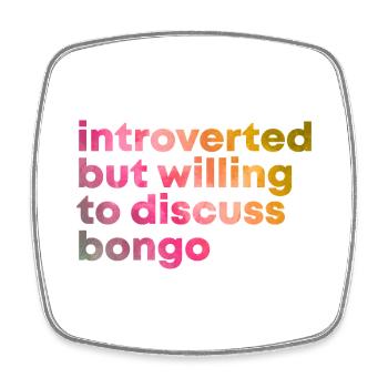 Bongo - Viereckiger Kühlschrankmagnet - Weiß - Vorne