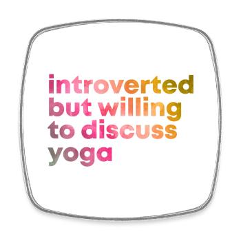 Yoga Yoga Yoga - Viereckiger Kühlschrankmagnet - Weiß - Vorne