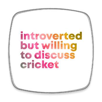 Cricket - Square fridge magnet - white - Front