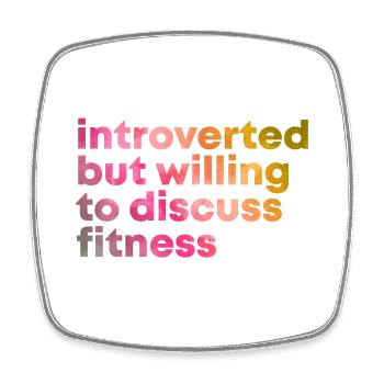 Fitness - Square fridge magnet - white - Front