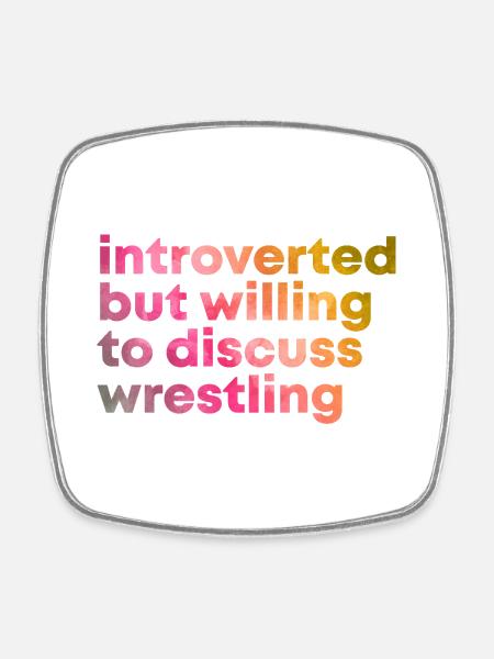 Wrestling Wrestling Wrestling - Viereckiger Kühlschrankmagnet - Weiß