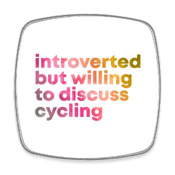 Cyclist - Square fridge magnet - white - Front