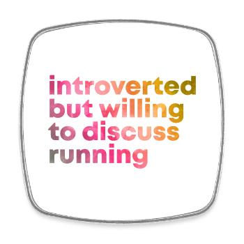 Runner - Square fridge magnet - white - Front