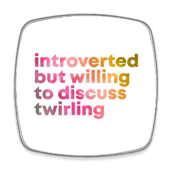 Twirling - Square fridge magnet - white - Front