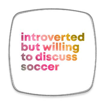 Soccer - Square fridge magnet - white - Front