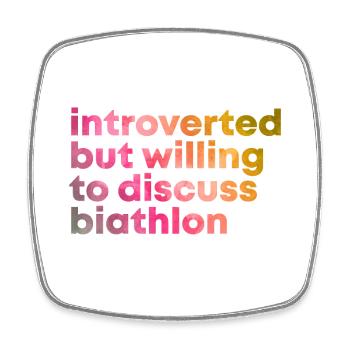 Biathlon - Square fridge magnet - white - Front