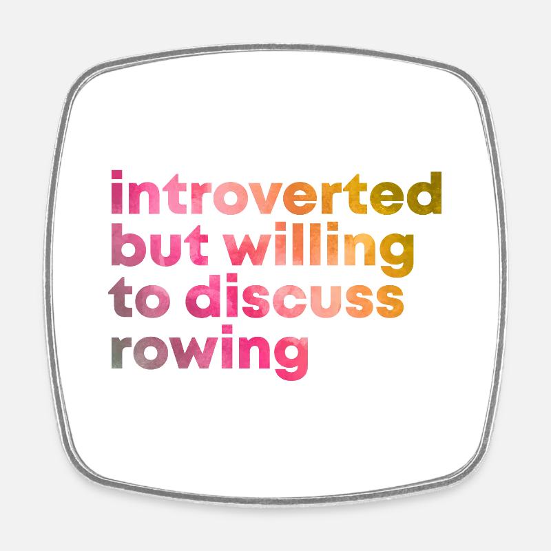 rameur - Magnet carré - blanc