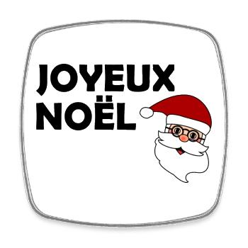 WEIHNACHTEN. FROHE WEIHNACHTEN. FROHE WEIHNACHTEN. WEIHNACHTSMANN - Viereckiger Kühlschrankmagnet - Weiß - Vorne