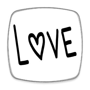 LIEBE. WEIHNACHTEN. VALENTINSTAG. PAAR. GERADE VERHEIRATET. - Viereckiger Kühlschrankmagnet - Weiß - Vorne