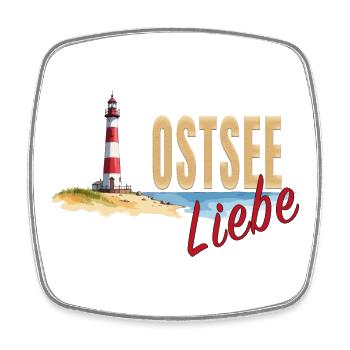 Ostsee Liebe - Viereckiger Kühlschrankmagnet - Weiß - Vorne