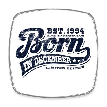 Born in December 1994 - Geburtstag - Geschenk - Viereckiger Kühlschrankmagnet - Weiß - Vorne