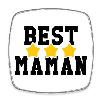 Best Mom - Mother's Day - Square fridge magnet - white - Front
