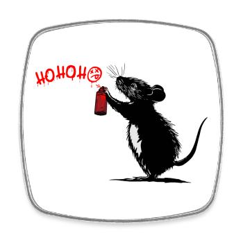 Holiday Rebel: Graffiti Greetings 2 - Viereckiger Kühlschrankmagnet - Weiß - Vorne