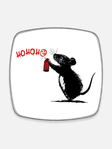 Holiday Rebel: Graffiti Greetings 2 - Viereckiger Kühlschrankmagnet - Weiß