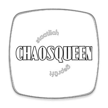 Chaosqueen - Viereckiger Kühlschrankmagnet - Weiß - Vorne