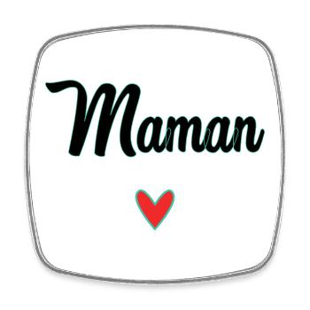 MOM. MOTHER'S DAY. HEART. FEAST. HAPPY BIRTHDAY - Square fridge magnet - white - Front