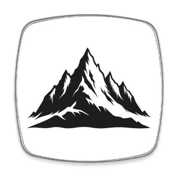 Gebirge - Viereckiger Kühlschrankmagnet - Weiß - Vorne