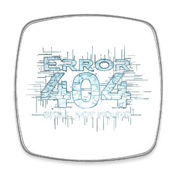 Error 404 - Skill not found - Viereckiger Kühlschrankmagnet - Weiß - Vorne