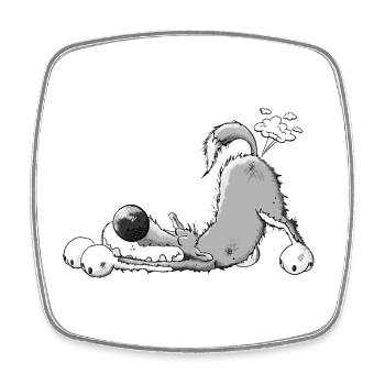 Pet de loup I pet animal sauvage dessin animé - Magnet carré - blanc - Devant