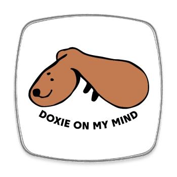 Chien décontracté – Tout simplement détendu - Magnet carré - blanc - Devant