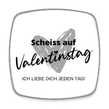 Fuck Valentine's Day - Square fridge magnet - white - Front