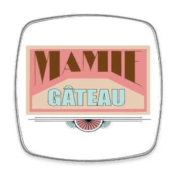 Granny Cake - Square fridge magnet - white - Front