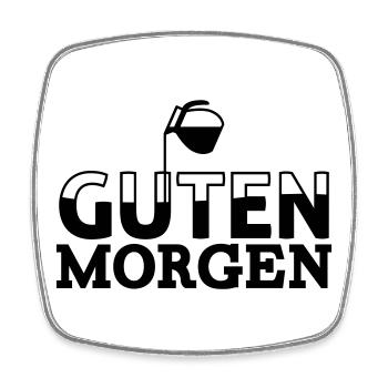 Guten Morgen Kaffee - Viereckiger Kühlschrankmagnet - Weiß - Vorne