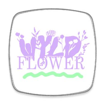 Wyld Flower – Boho Vibes - Viereckiger Kühlschrankmagnet - Weiß - Vorne