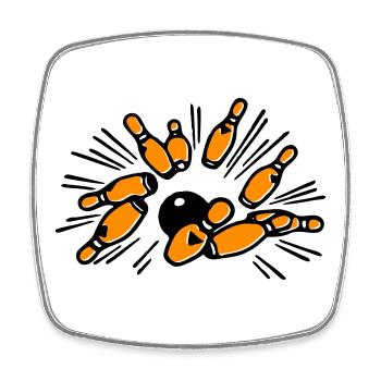 Cone - Square fridge magnet - white - Front