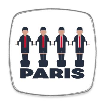 Paris - Viereckiger Kühlschrankmagnet - Weiß - Vorne