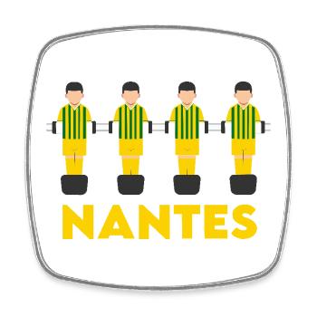 Nantes - Viereckiger Kühlschrankmagnet - Weiß - Vorne
