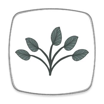 Lovely leaves - Square fridge magnet - white - Front