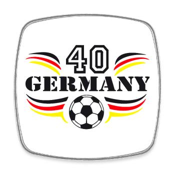 40th Birthday , 40 Germany - Square fridge magnet - white - Front