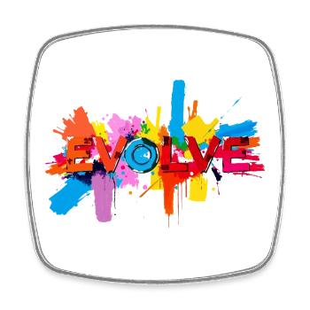 Develop further - Square fridge magnet - white - Front