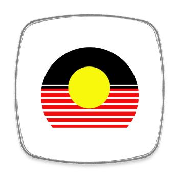 Aborigines in Australien - Viereckiger Kühlschrankmagnet - Weiß - Vorne