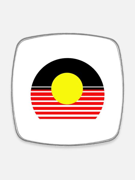 Australiens aborigènes - Magnet carré - blanc