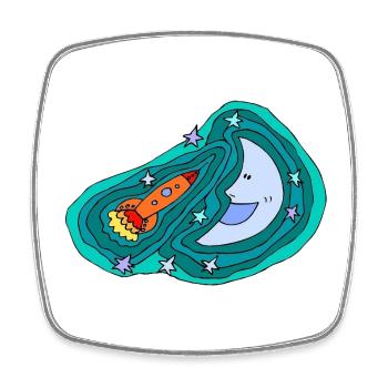 Baby Collection Summer Sun 12 - Square fridge magnet - white - Front