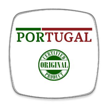 Portugiesischer Stolz, ich liebe Portugal - Viereckiger Kühlschrankmagnet - Weiß - Vorne