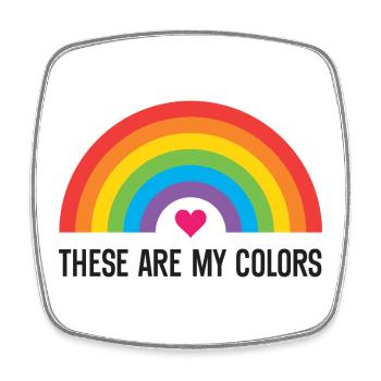 LGBTQ Pride Month - Das sind meine Farben - Viereckiger Kühlschrankmagnet - Weiß - Vorne