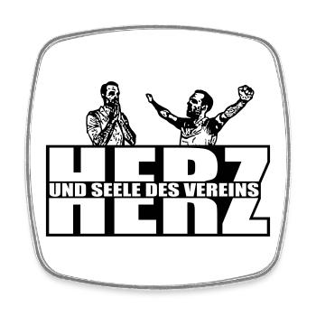 Herz und Seele des Vereins - Viereckiger Kühlschrankmagnet - Weiß - Vorne