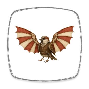Ulmer Spatzen Berblinger - Square fridge magnet - white - Front