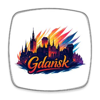 Gdansk Gdańsk City Poland Gift - Square fridge magnet - white - Front