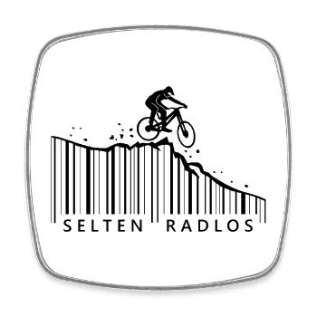 selten radlos barcode downhill mountainbike - Viereckiger Kühlschrankmagnet - Weiß - Vorne