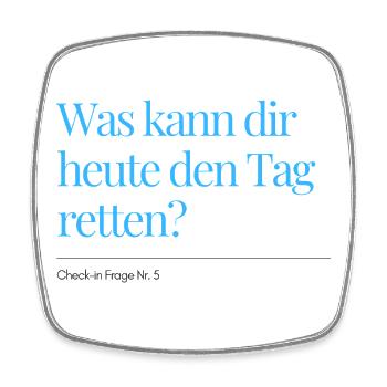 Check-in Question No. 5 - Square fridge magnet - white - Front