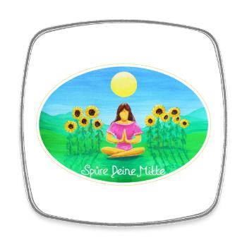 Gleichklang - August 2025 - Sonja Ariel von Staden - Square fridge magnet - white - Front