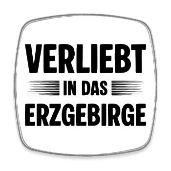 Verliebt Erzgebirge - Viereckiger Kühlschrankmagnet - Weiß - Vorne