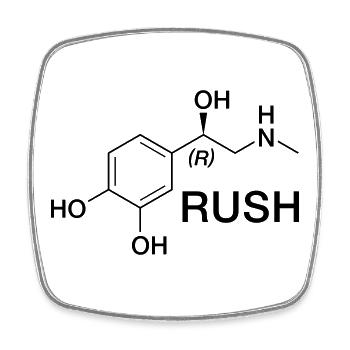 Adrenaline Rush Scientific Pattern - Square fridge magnet - white - Front