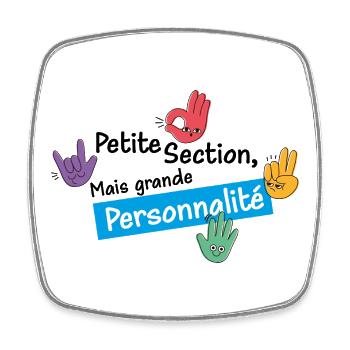 Small section but big "Blue" personality - Square fridge magnet - white - Front